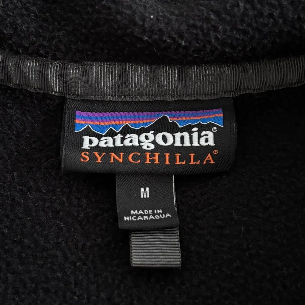 Patagonia Women's Synchilla Snap-T Fleece Pullover Black - Size: Medium - Picture 3 of 10
